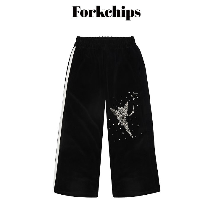 Fork Chips - Korean Children Fashion - #Kfashion4kids - Oops Velour Pants - 2