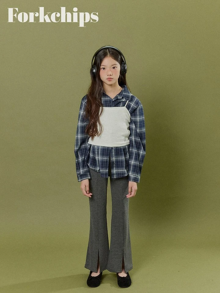 Fork Chips - Korean Children Fashion - #Kfashion4kids - Sonic Check Shirt - 12