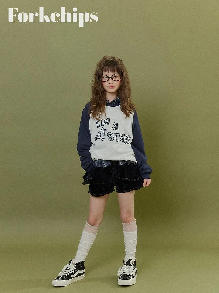 Fork Chips - Korean Children Fashion - #kidzfashiontrend - Star Raglan Tee - 4