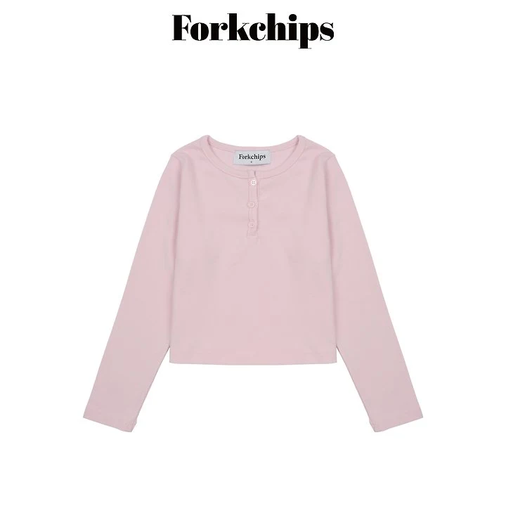 Fork Chips - Korean Children Fashion - #Kfashion4kids - Peach Snap Tee