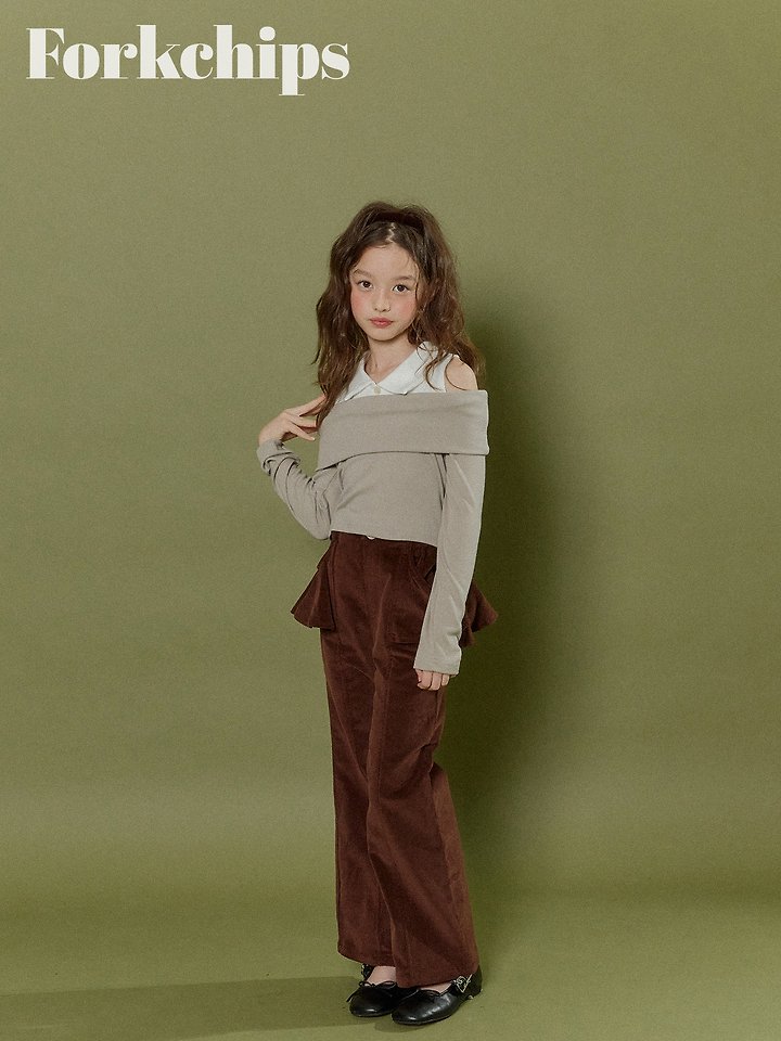 Fork Chips - Korean Children Fashion - #kidzfashiontrend - Muffin Flare Pants - 4
