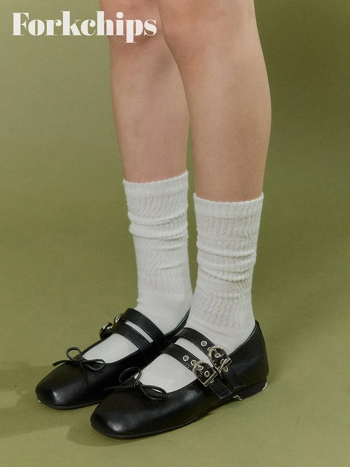 Fork Chips - Korean Children Fashion - #childofig - Cable Socks Set - 8