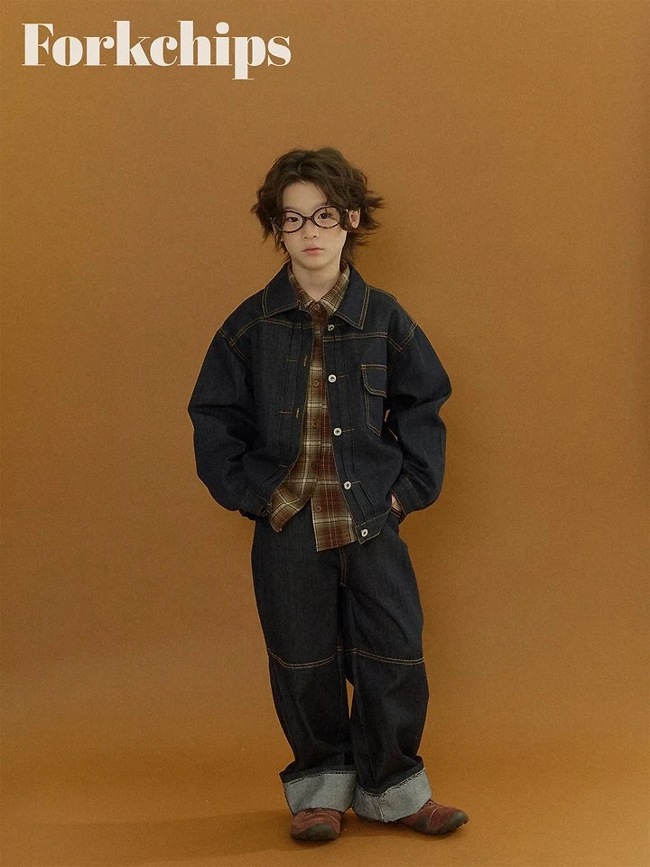 Fork Chips - Korean Children Fashion - #childofig - Union Denim Jacket - 11