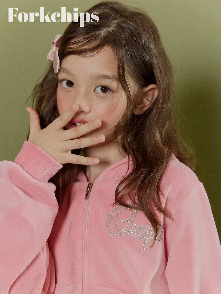 Fork Chips - Korean Children Fashion - #childofig - Oops Velour Zip-Up - 9