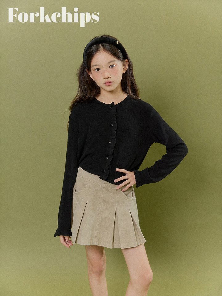 Fork Chips - Korean Children Fashion - #prettylittlegirls - Wavy Cardigan - 4