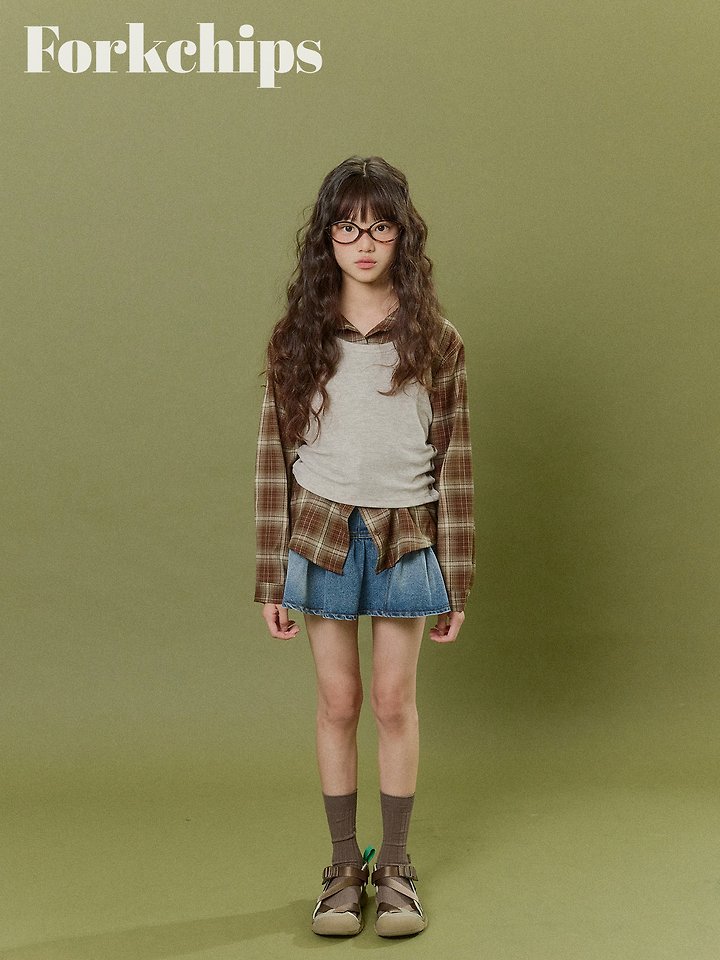 Fork Chips - Korean Children Fashion - #childofig - Sonic Check Shirt - 4