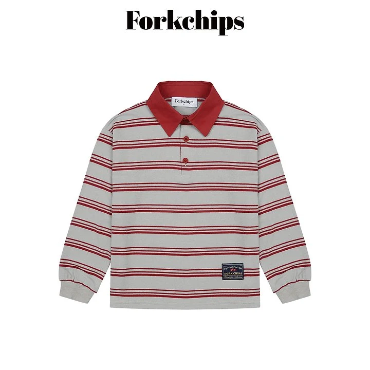 Fork Chips - Korean Children Fashion - #childofig - Dusty Collar Tee
