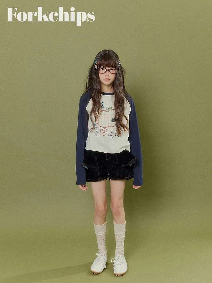 Fork Chips - Korean Children Fashion - #childofig - Apple Raglan Tee - 11