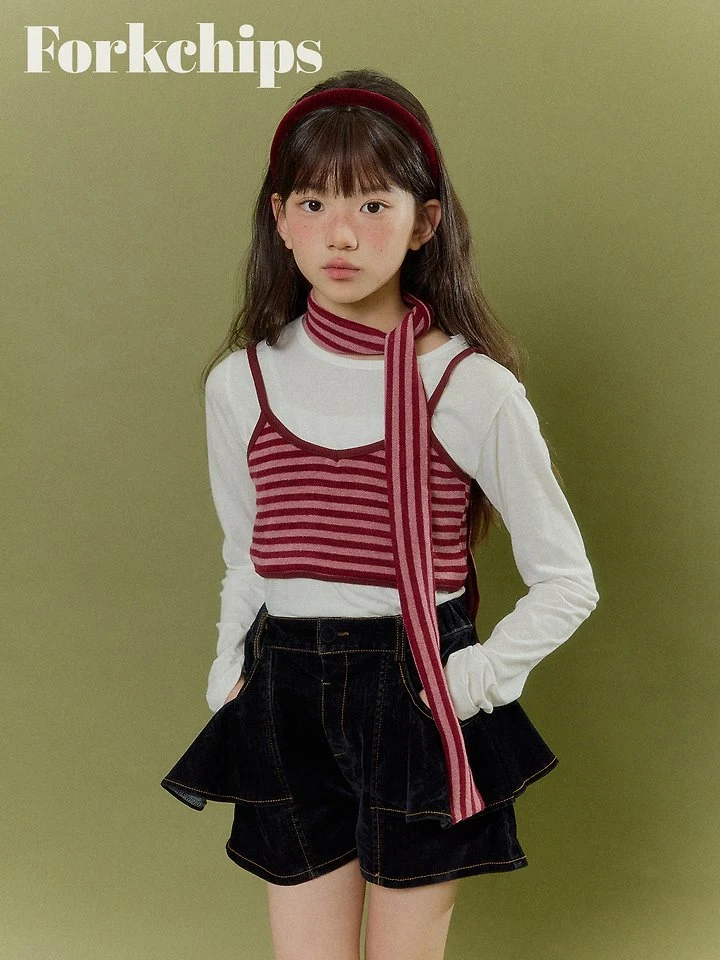 Fork Chips - Korean Children Fashion - #childofig - Silket Tee - 8