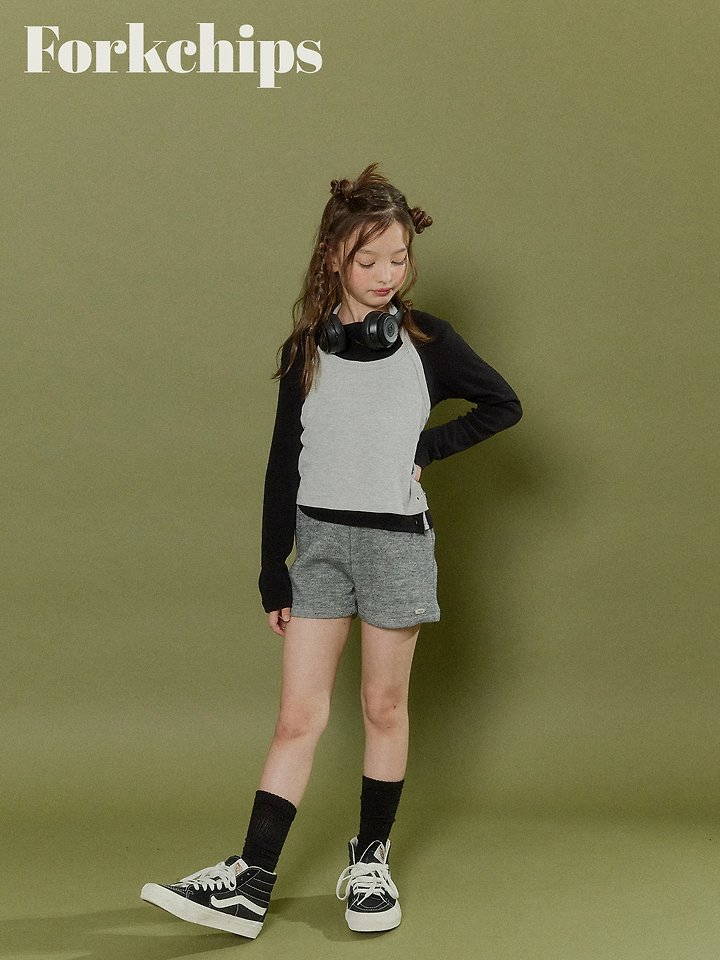 Fork Chips - Korean Children Fashion - #stylishchildhood - Mocha Bustier - 4