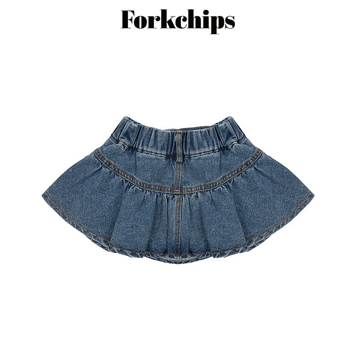 Fork Chips - Korean Children Fashion - #childofig - Wiggle Button Skirt - 2