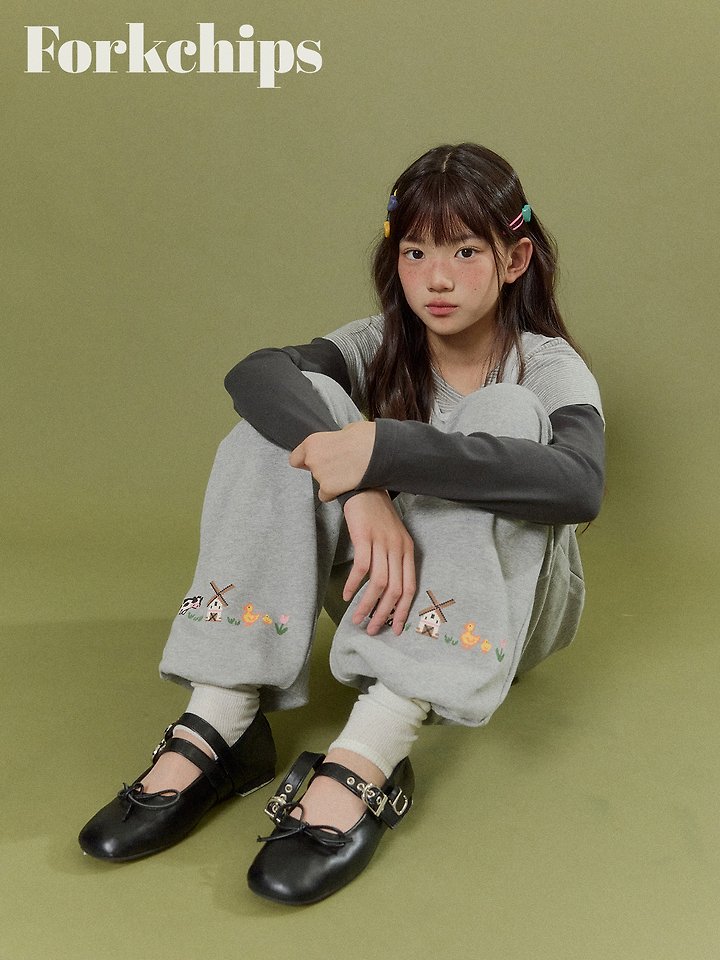 Fork Chips - Korean Children Fashion - #childofig - Farmer Wide Pants - 11