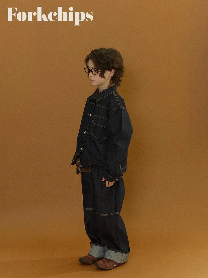 Fork Chips - Korean Children Fashion - #childrensboutique - Union Denim Jacket - 12