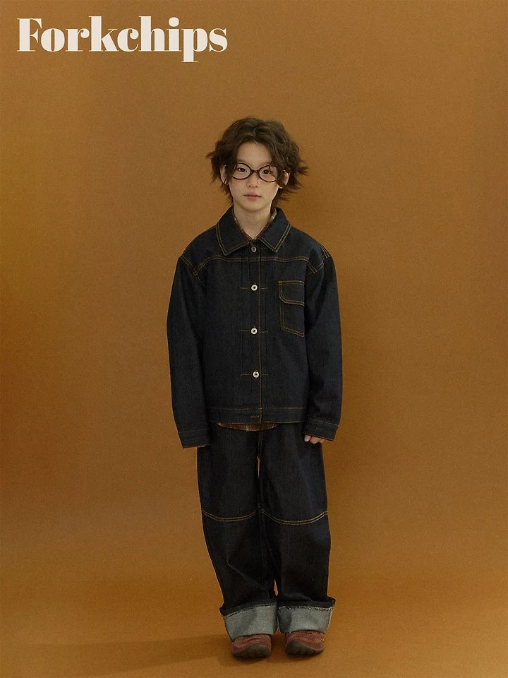 Fork Chips - Korean Children Fashion - #childrensboutique - Union Roll-Up Pants - 11