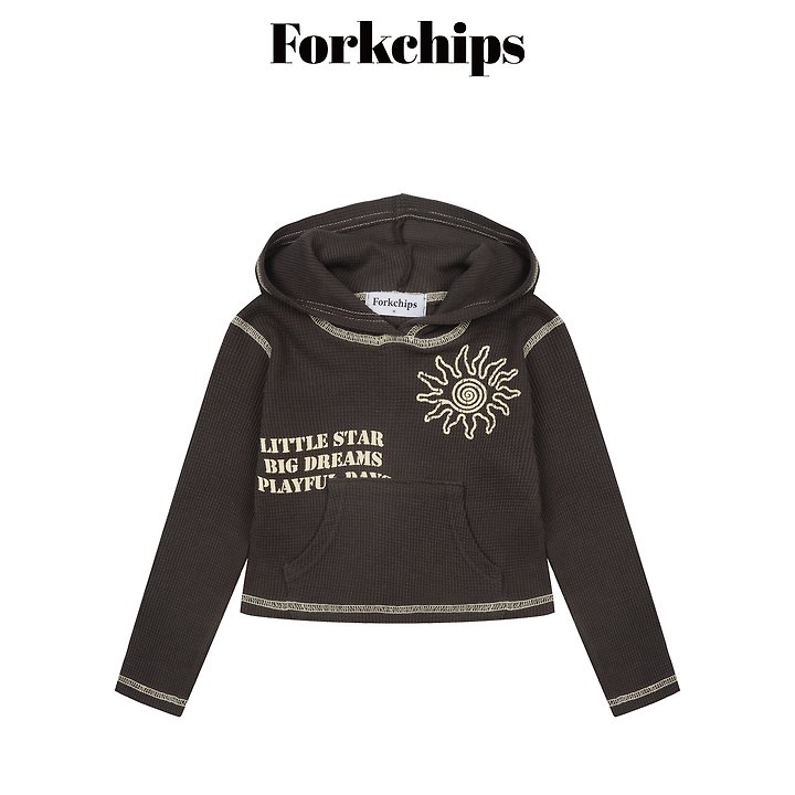 Fork Chips - Korean Children Fashion - #childrensboutique - Little Star Hoodie - 2