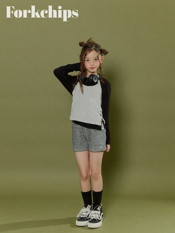 Fork Chips - Korean Children Fashion - #childrensboutique - Mocha Bustier - 5