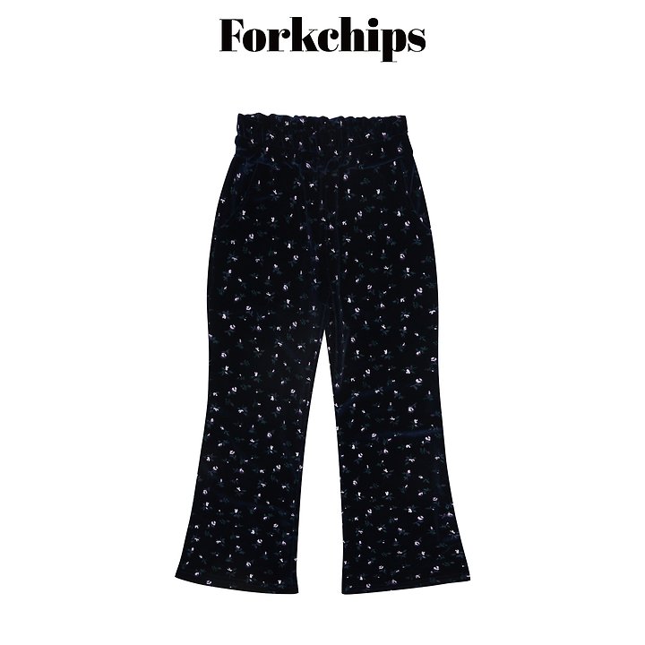 Fork Chips - Korean Children Fashion - #childrensboutique - Bloom Velvet Pants