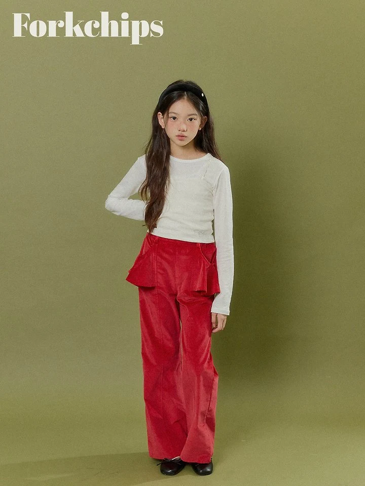 Fork Chips - Korean Children Fashion - #childrensboutique - Muffin Flare Pants - 11