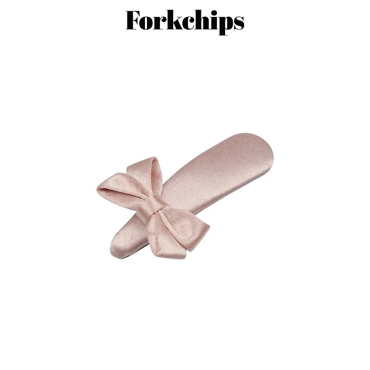 Fork Chips - Korean Children Fashion - #designkidswear - Blush Ribbon Hair Clip