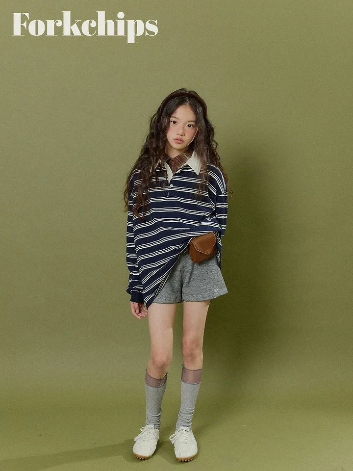 Fork Chips - Korean Children Fashion - #childrensboutique - Dusty Collar Tee - 4