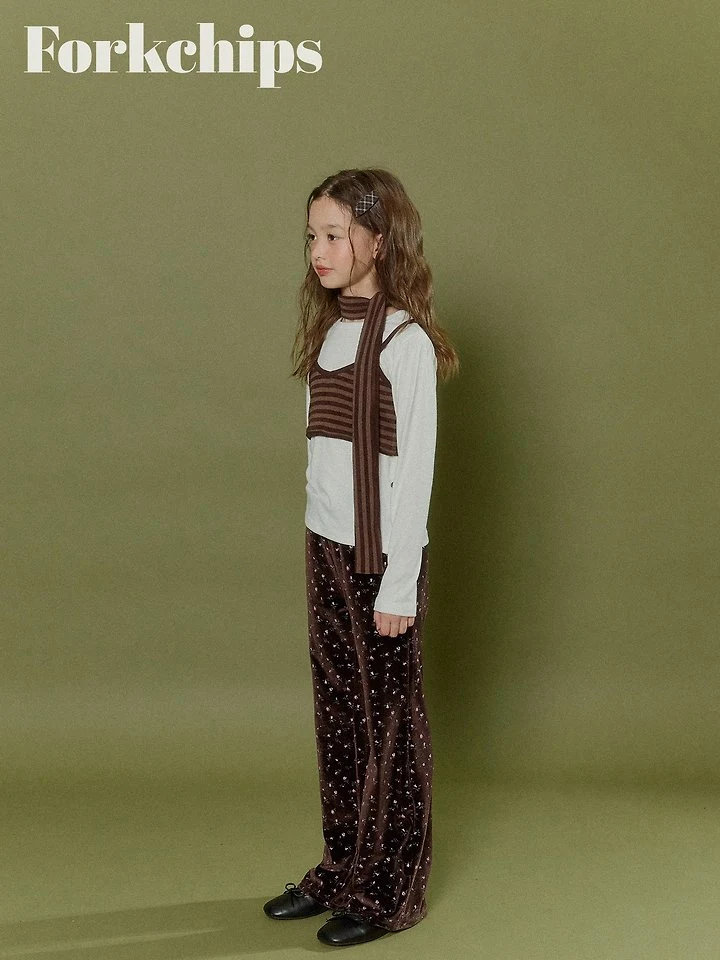 Fork Chips - Korean Children Fashion - #designkidswear - Cocoa Henley Tee - 12