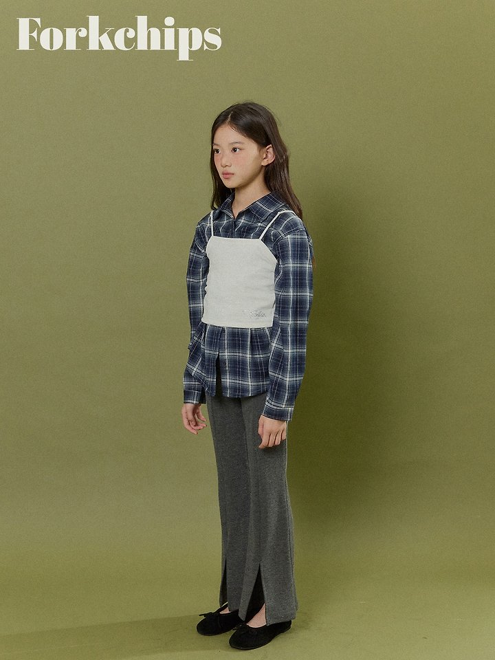 Fork Chips - Korean Children Fashion - #designkidswear - Chic Stone Sleeveless Top - 9