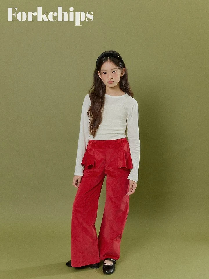 Fork Chips - Korean Children Fashion - #designkidswear - Muffin Flare Pants - 12