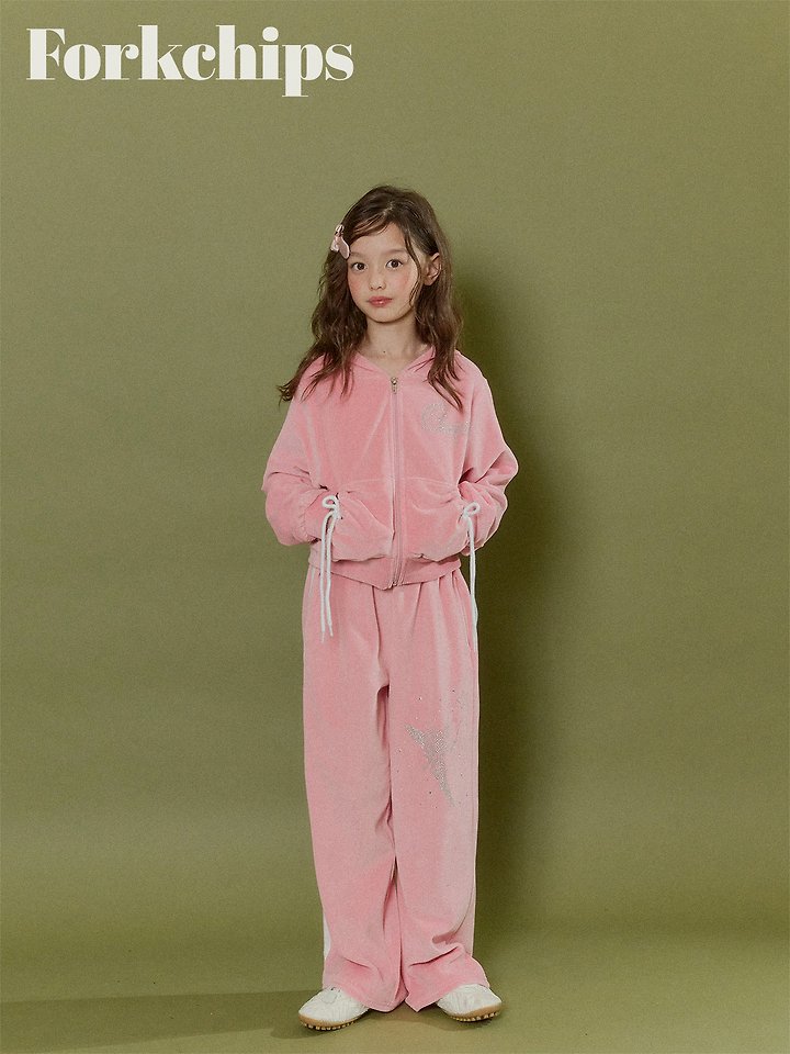 Fork Chips - Korean Children Fashion - #discoveringself - Oops Velour Pants - 11