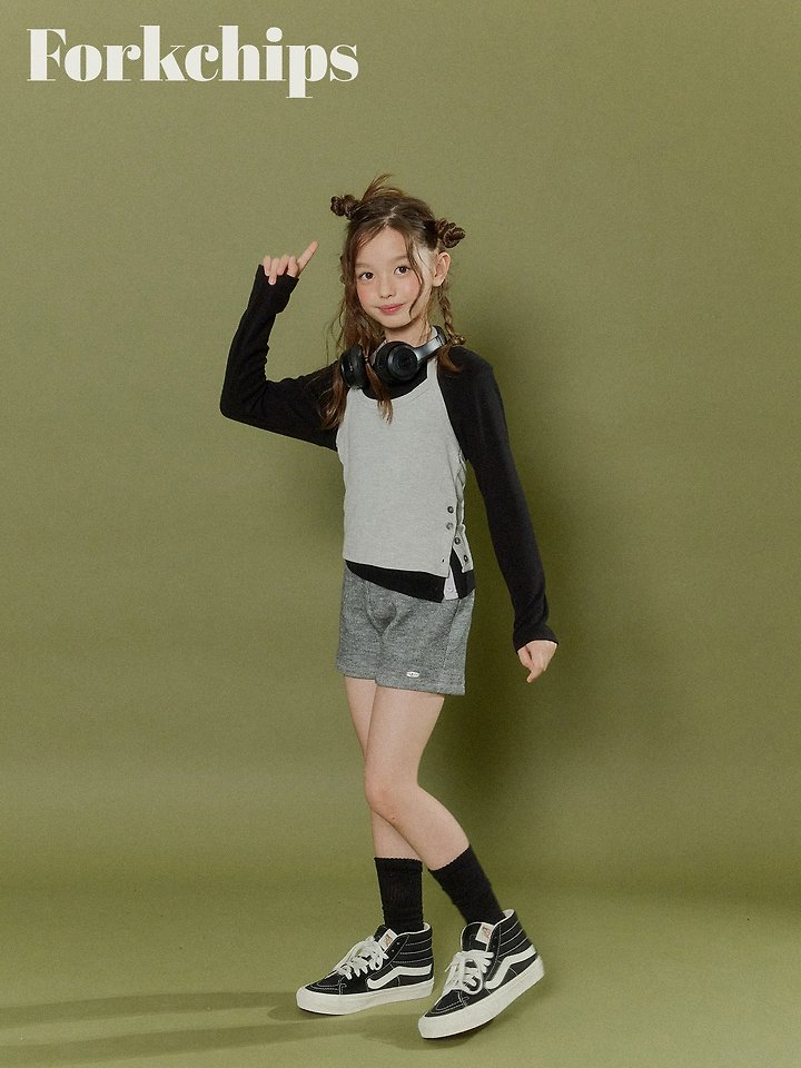 Fork Chips - Korean Children Fashion - #discoveringself - Mocha Bustier - 7
