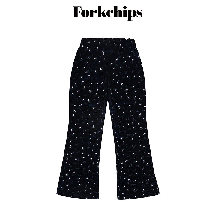 Fork Chips - Korean Children Fashion - #discoveringself - Bloom Velvet Pants - 3