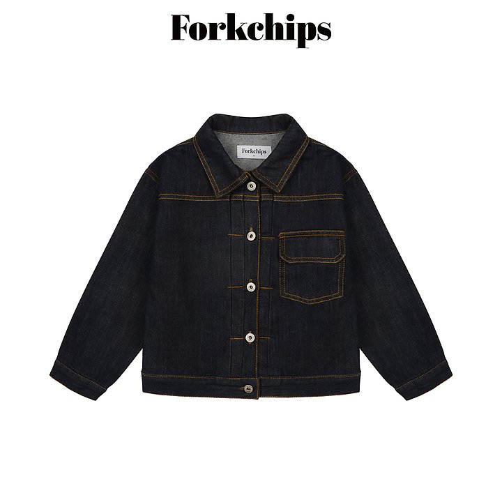 Fork Chips - Korean Children Fashion - #fashionkids - Union Denim Jacket