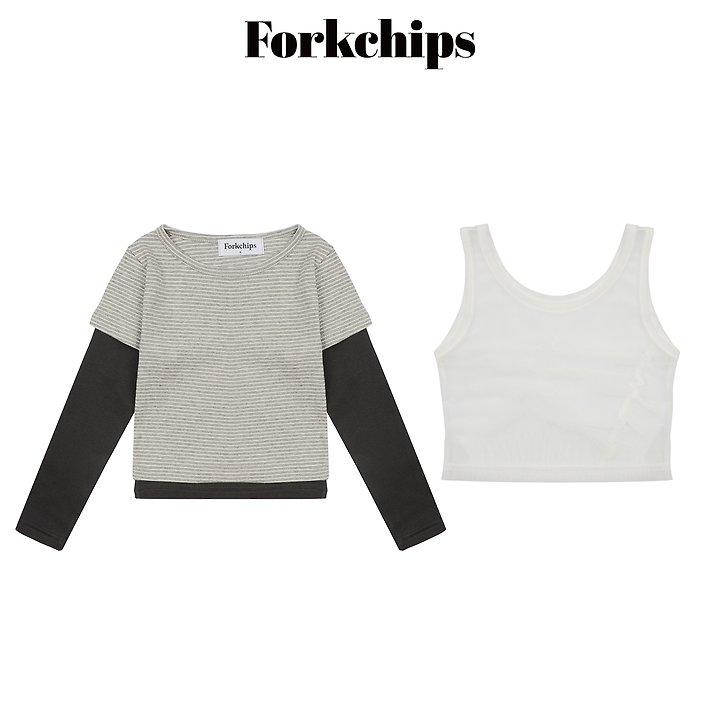 Fork Chips - Korean Children Fashion - #fashionkids - Vivid Layered Tee - 2