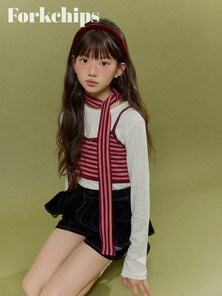 Fork Chips - Korean Children Fashion - #fashionkids - Silket Tee - 12