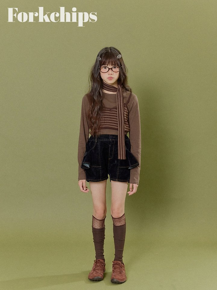 Fork Chips - Korean Children Fashion - #fashionkids - Bear Striped Sleeveless Top - 9