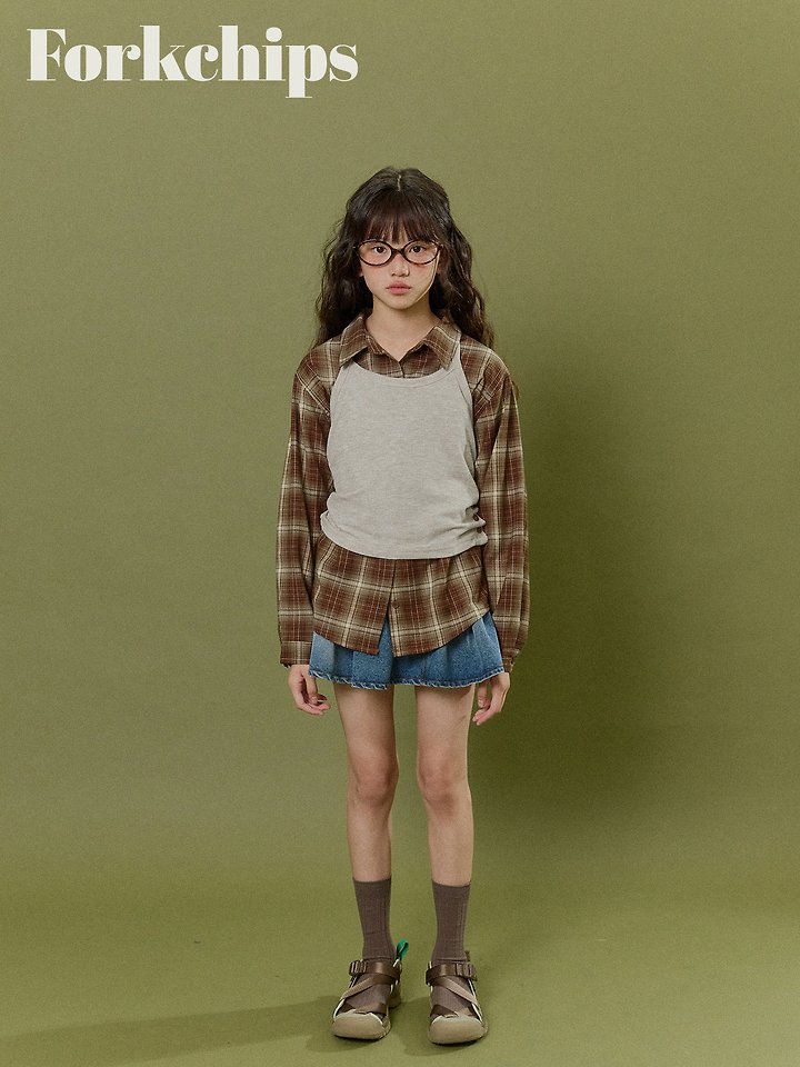 Fork Chips - Korean Children Fashion - #fashionkids - Mocha Bustier - 8