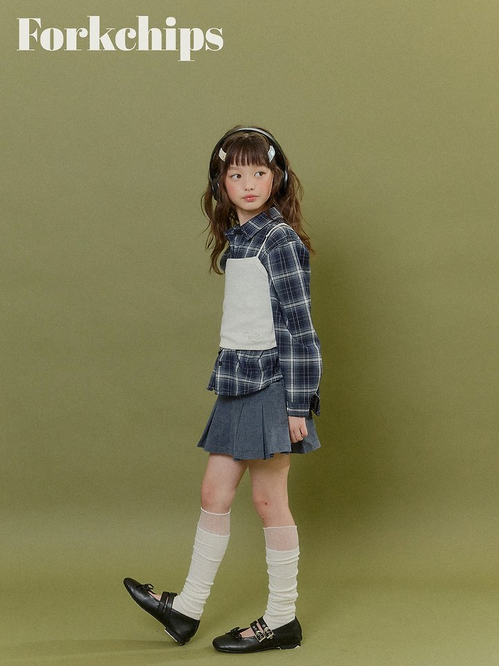 Fork Chips - Korean Children Fashion - #fashionkids - Harbor Pleated Skirt - 7