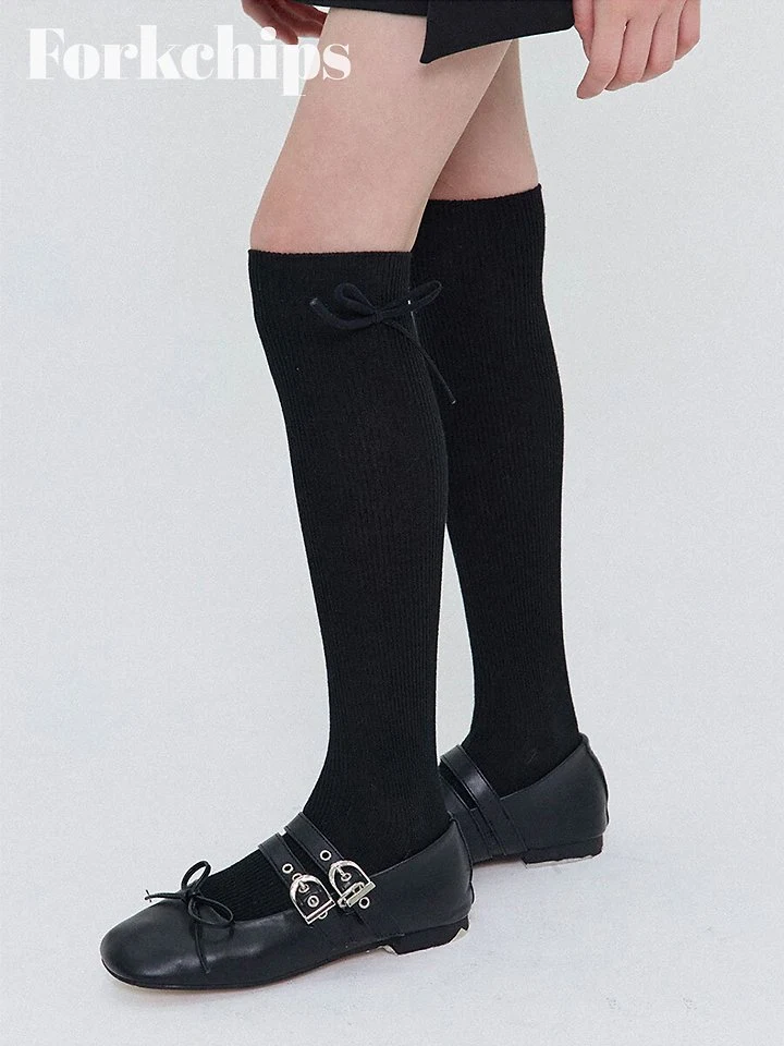 Fork Chips - Korean Children Fashion - #kidsshorts - Pure Knee Socks - 11