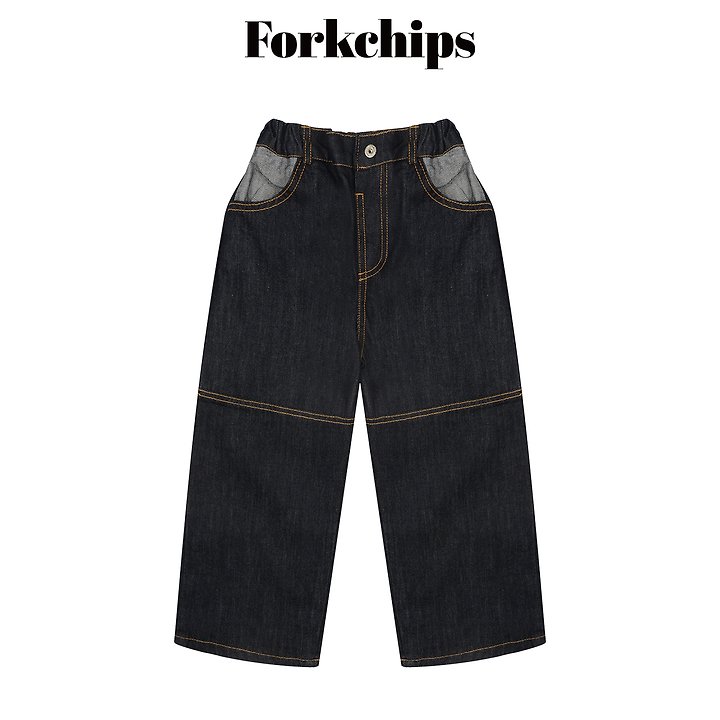 Fork Chips - Korean Children Fashion - #kidsshorts - Union Roll-Up Pants