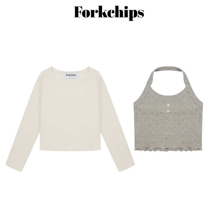 Fork Chips - Korean Children Fashion - #kidsshorts - Hug Layered Tee - 2