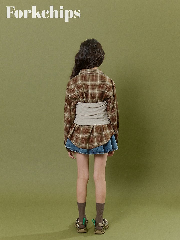 Fork Chips - Korean Children Fashion - #kidsshorts - Mocha Bustier - 9