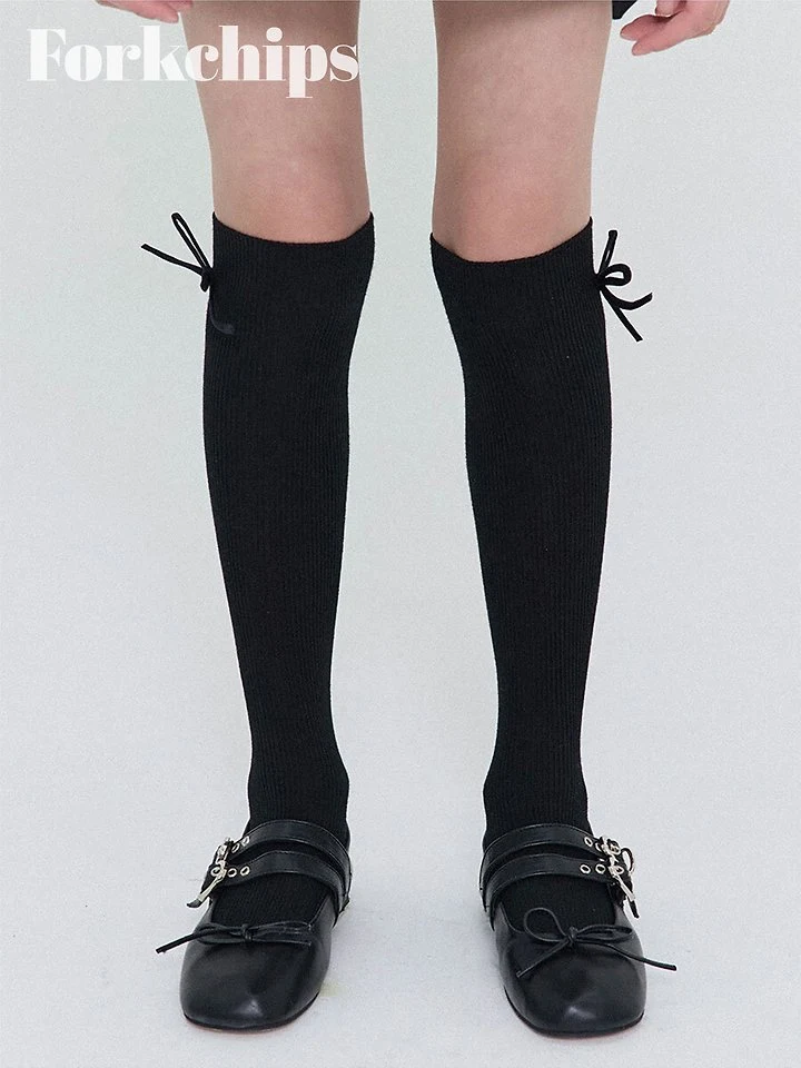 Fork Chips - Korean Children Fashion - #kidsstore - Pure Knee Socks - 12