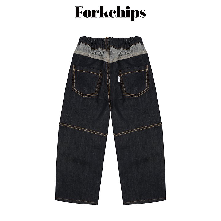 Fork Chips - Korean Children Fashion - #kidzfashiontrend - Union Roll-Up Pants - 3
