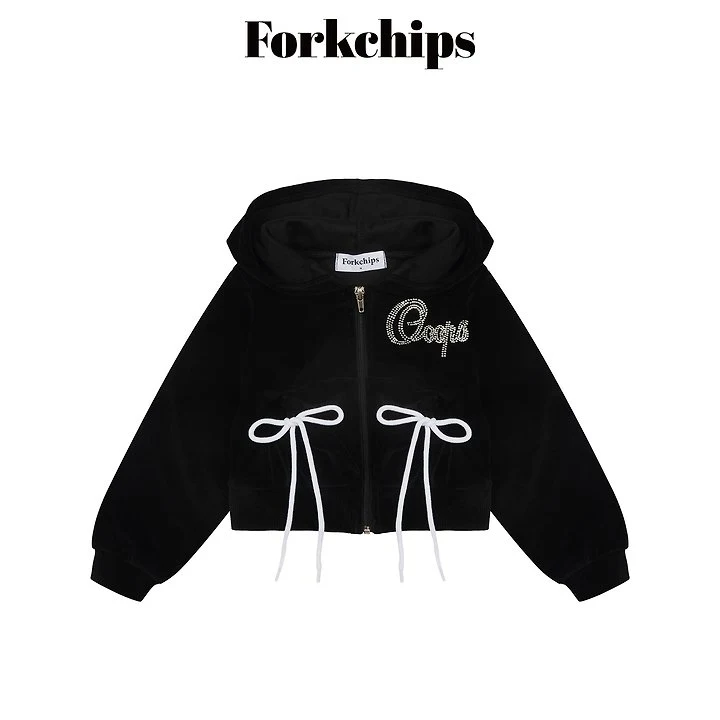Fork Chips - Korean Children Fashion - #kidzfashiontrend - Oops Velour Zip-Up - 2