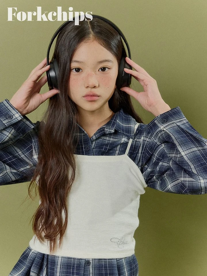 Fork Chips - Korean Children Fashion - #kidzfashiontrend - Sonic Check Shirt - 11