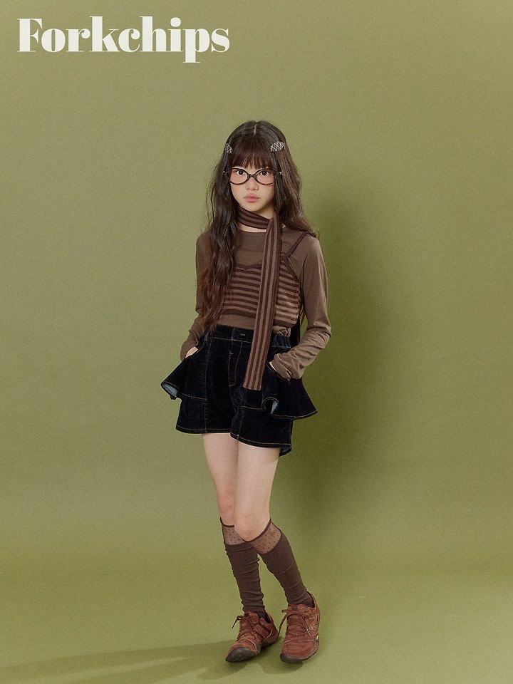 Fork Chips - Korean Children Fashion - #kidzfashiontrend - Bear Striped Sleeveless Top - 12