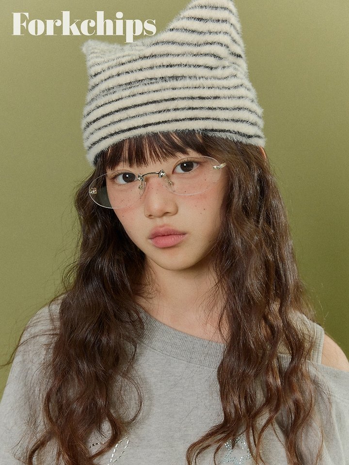 Fork Chips - Korean Children Fashion - #kidzfashiontrend - Sleek Silver Glasses - 2