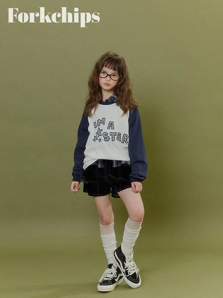 Fork Chips - Korean Children Fashion - #littlefashionista - Star Raglan Tee - 5