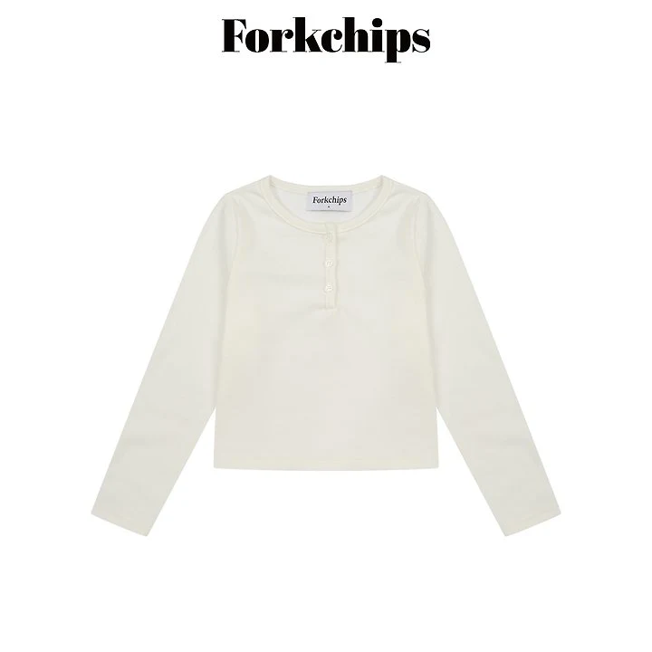 Fork Chips - Korean Children Fashion - #littlefashionista - Peach Snap Tee - 2