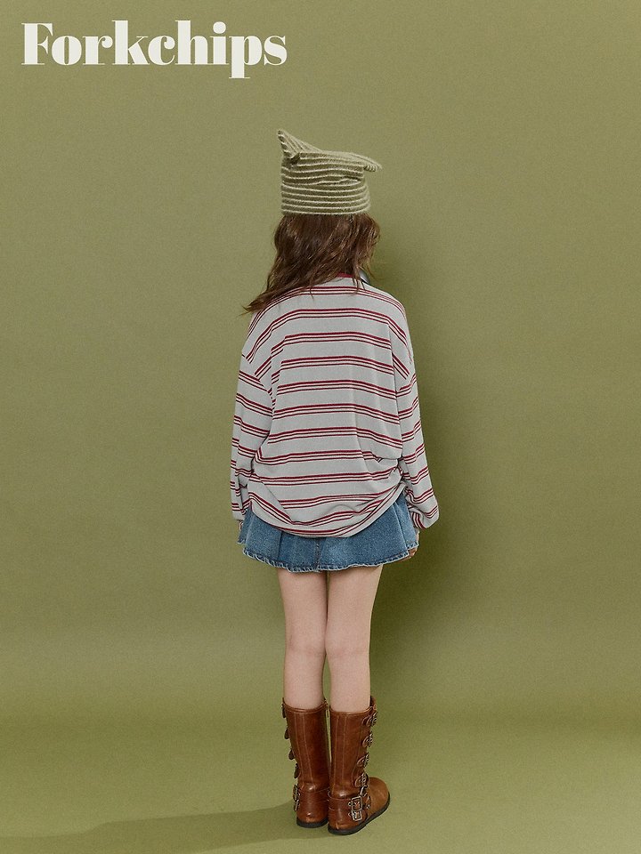Fork Chips - Korean Children Fashion - #littlefashionista - Wiggle Button Skirt - 11