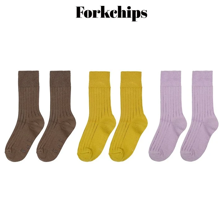 Fork Chips - Korean Children Fashion - #magicofchildhood - Honey Socks Set